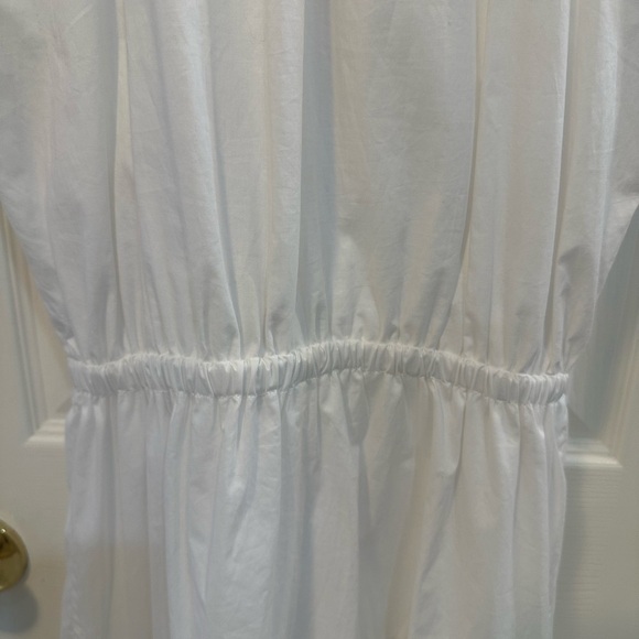 MICHAEL KORS White Halter Logo Chain Tiered Midi Sundress Size Extra Small - Picture 10 of 17